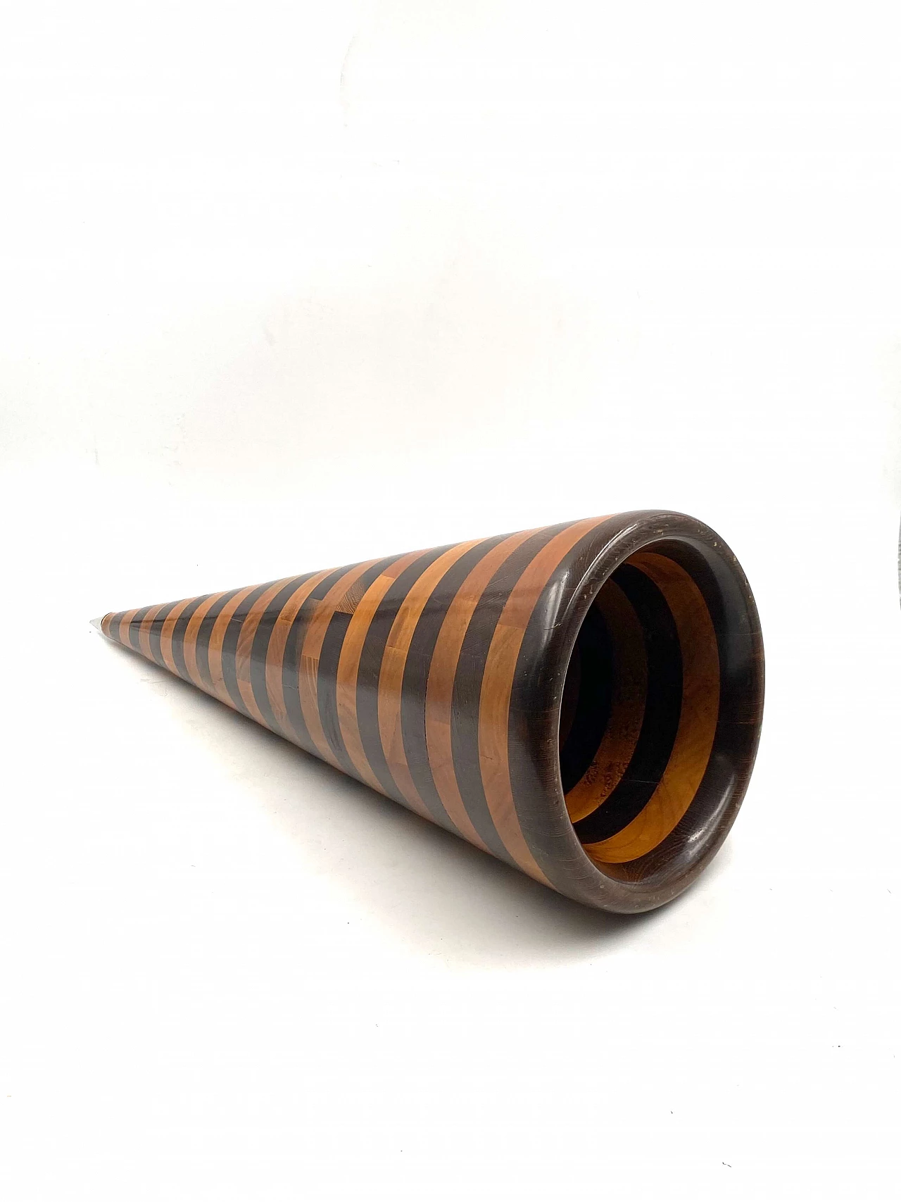 Conical solid wood sculpture by Salmistraro, 1970s 10