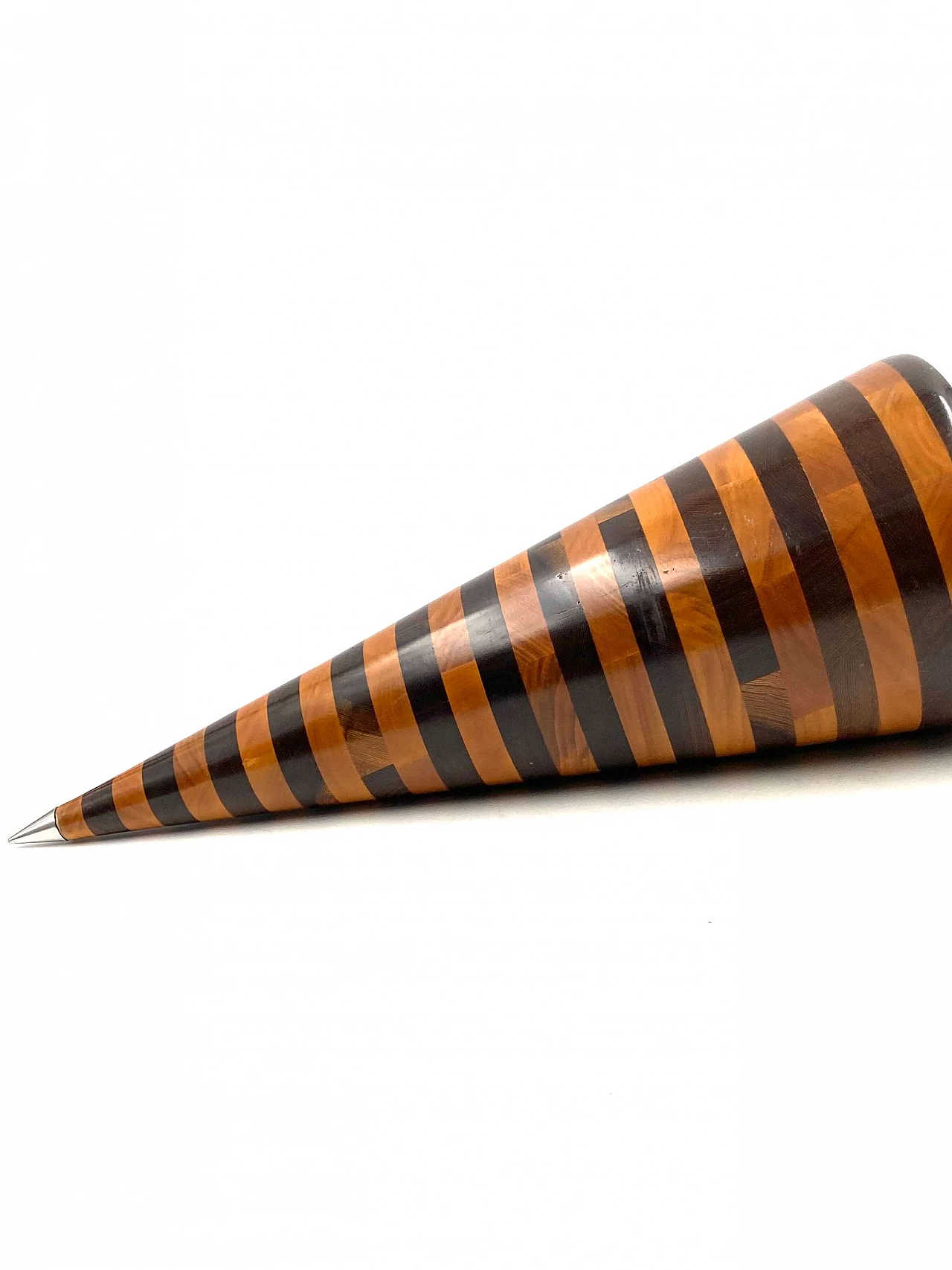 Conical solid wood sculpture by Salmistraro, 1970s 11