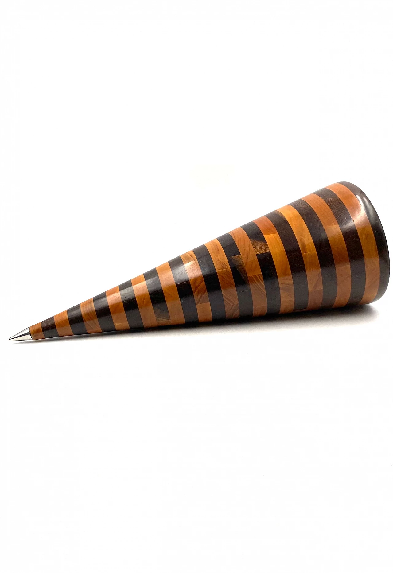 Conical solid wood sculpture by Salmistraro, 1970s 12