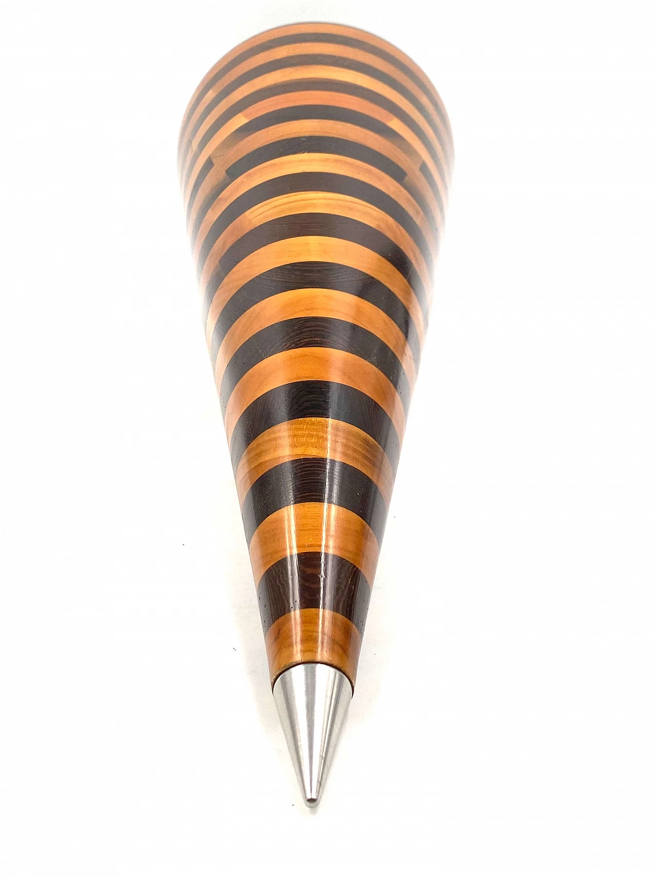 Conical solid wood sculpture by Salmistraro, 1970s 14