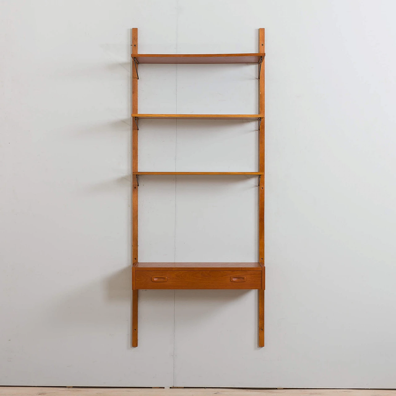 Modular Danish teak shelving system wall unit in Cadovius Sorensen style, 1960s 6