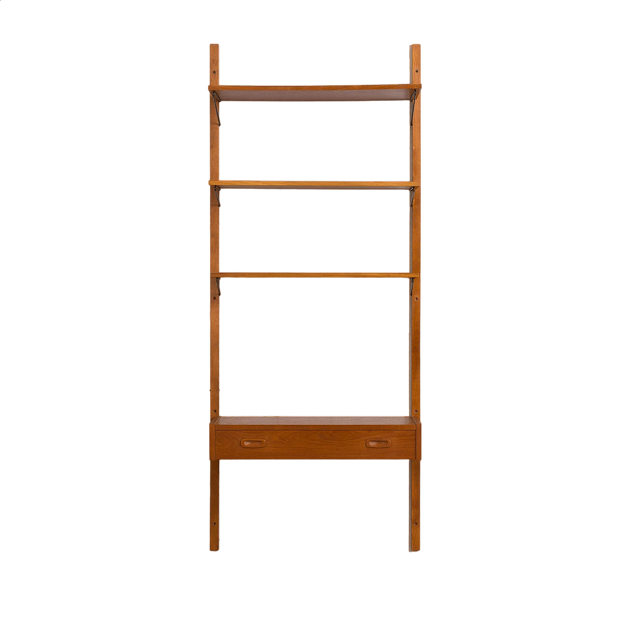 Modular Danish teak shelving system wall unit in Cadovius Sorensen style, 1960s 14