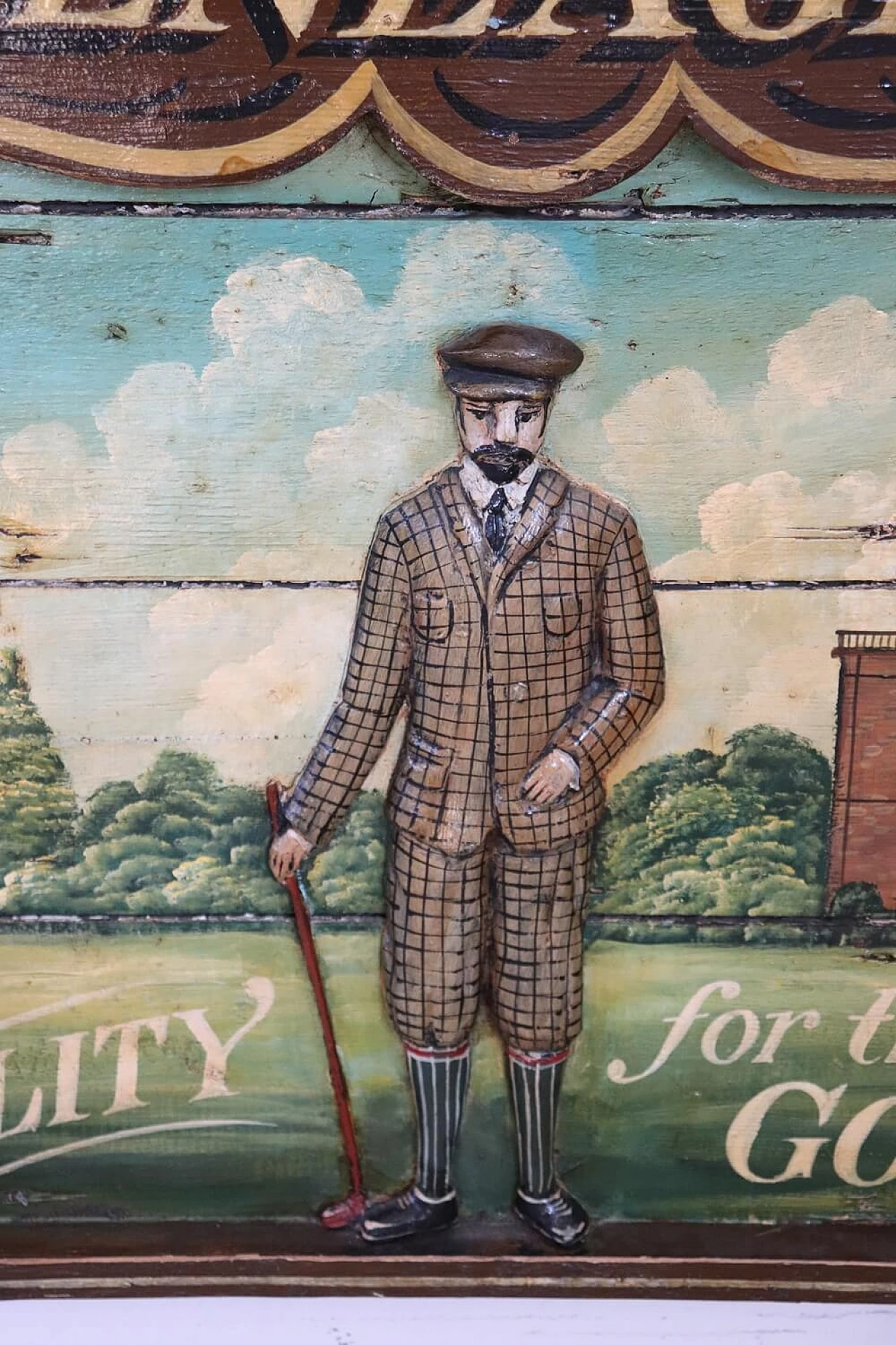 Hand-painted sign on wood for Gleneagles golf club, 1920s 4
