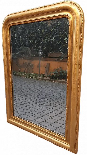 Gilded tray mirror with mercury mirror, 19th century