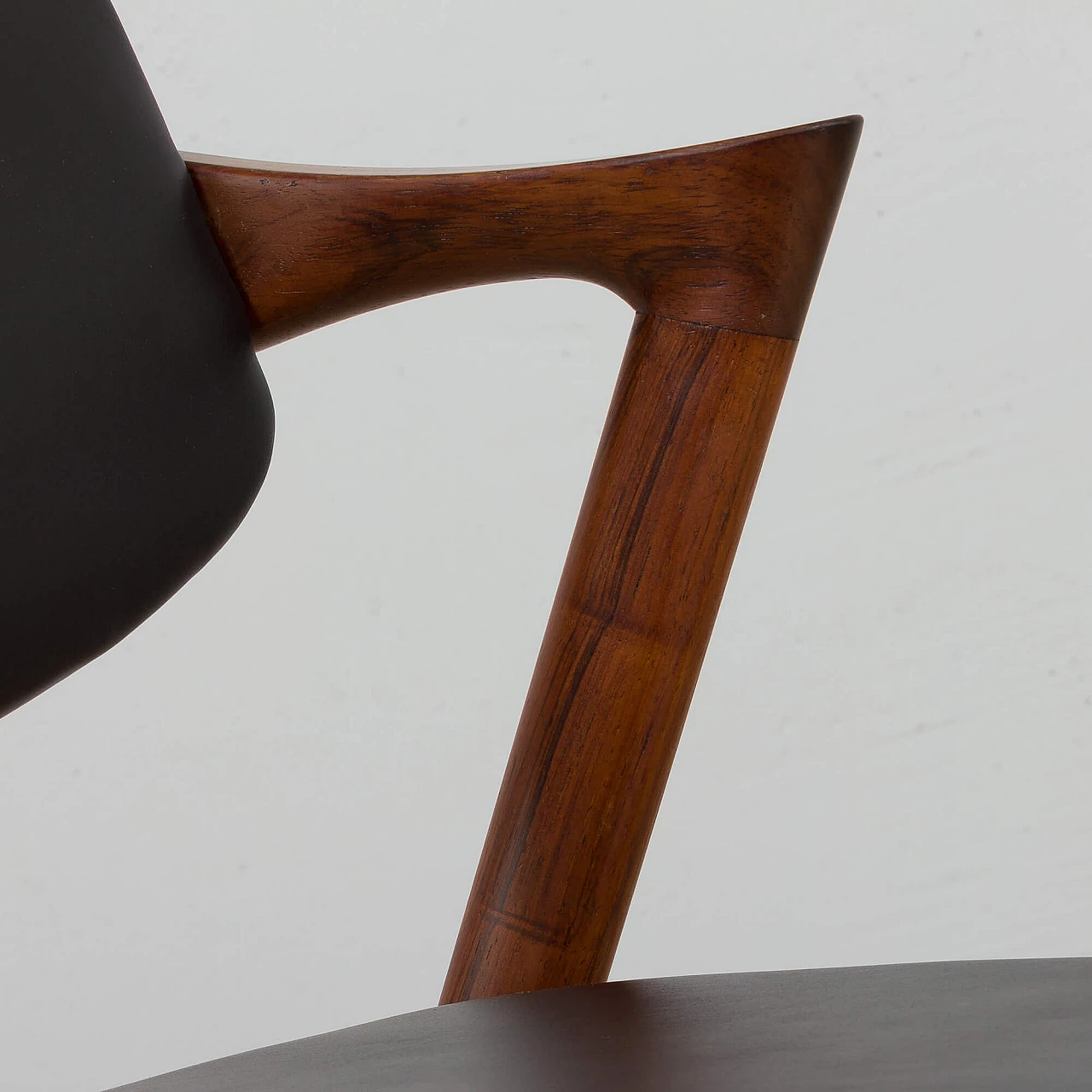 Rosewood and black leather chair model 42 by Kai Kristiansen, 1960s 10