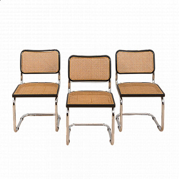 3 Cesca chairs by Marcel Breuer, 1970s