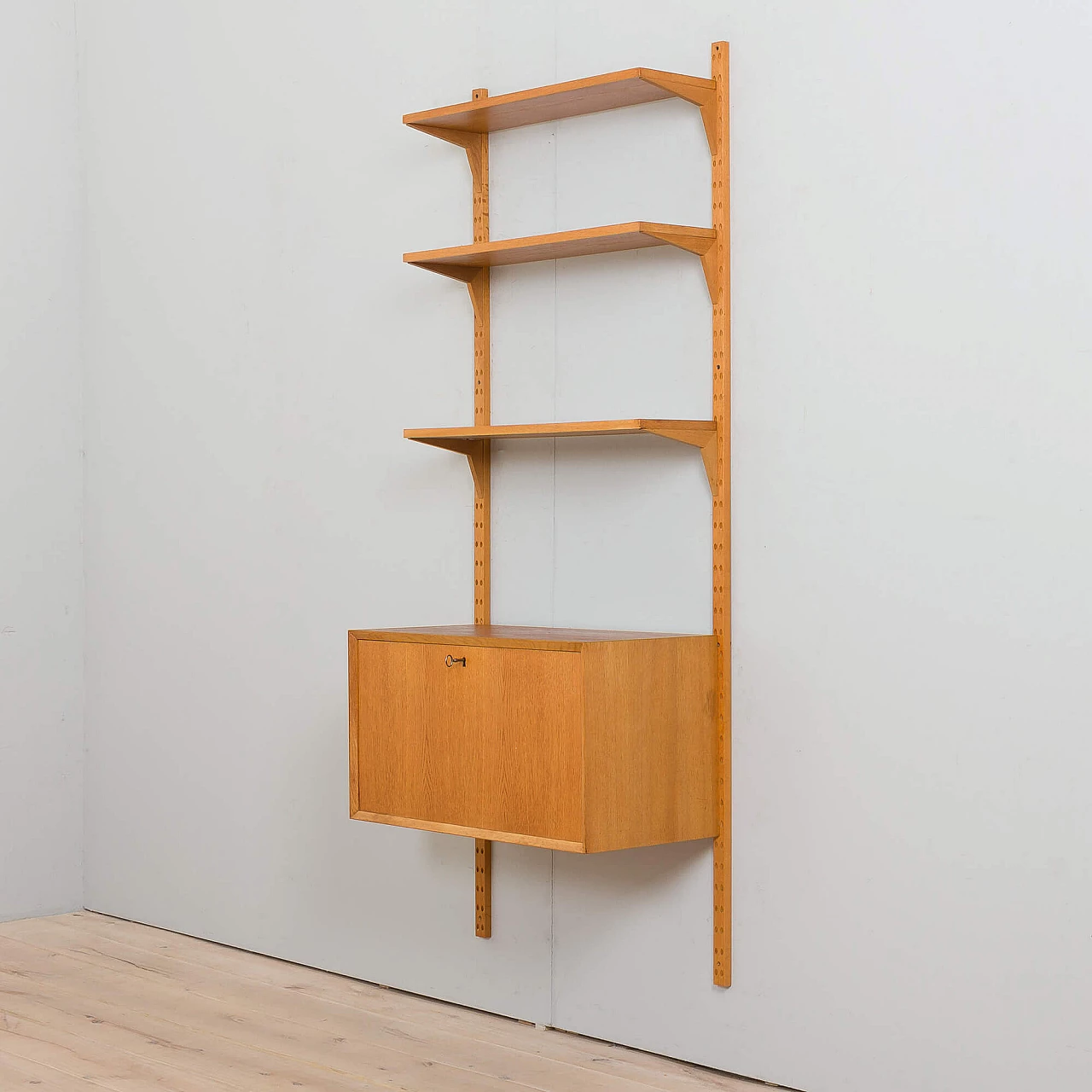Oak wall cabinet with secretaire by Poul Cadovious, 1960s 2