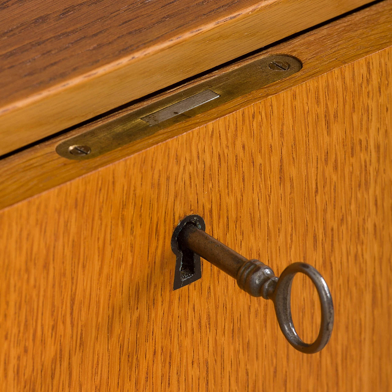 Oak wall cabinet with secretaire by Poul Cadovious, 1960s 9