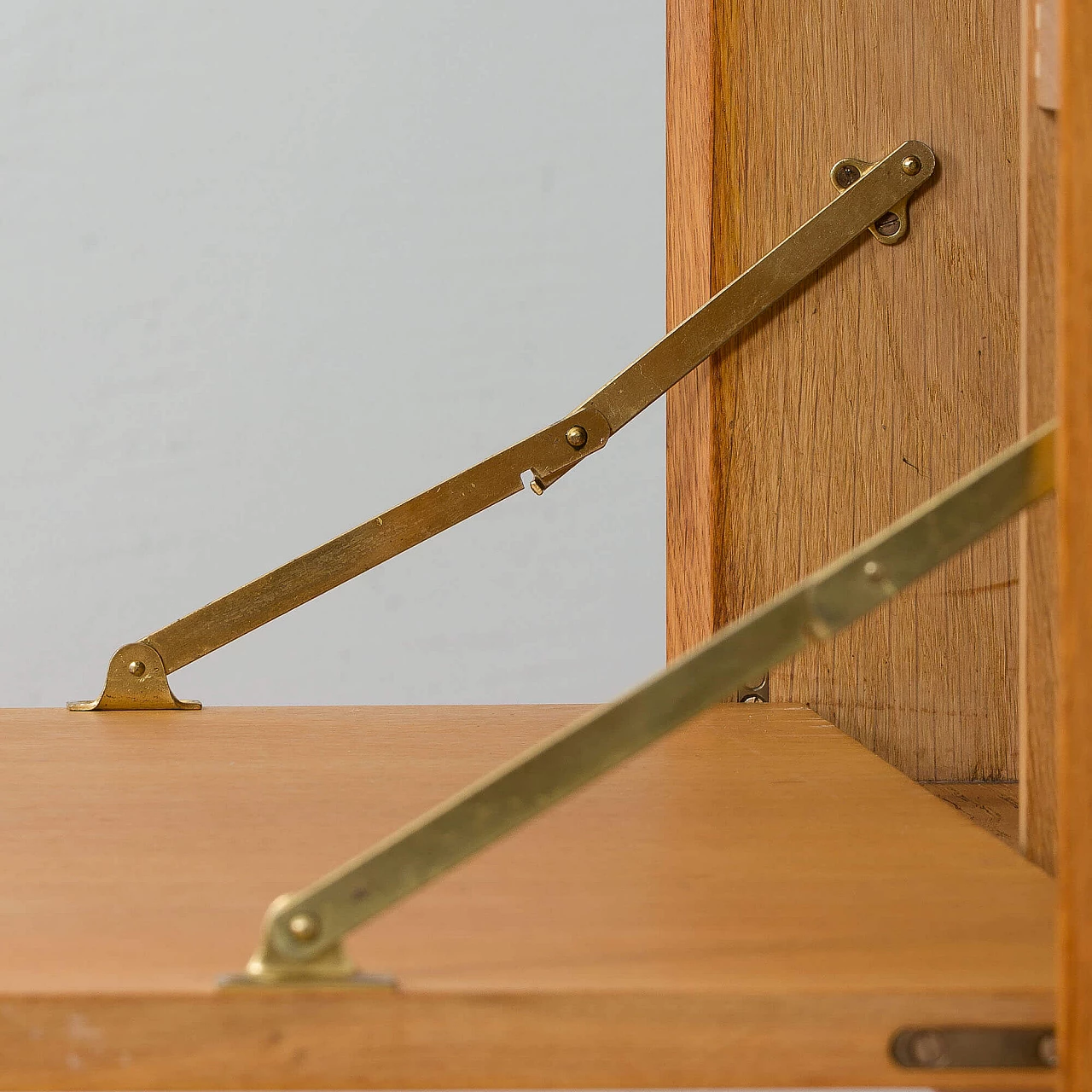 Oak wall cabinet with secretaire by Poul Cadovious, 1960s 10