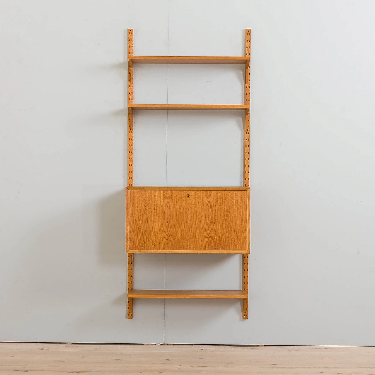 Oak wall cabinet with secretaire by Poul Cadovious, 1960s 17