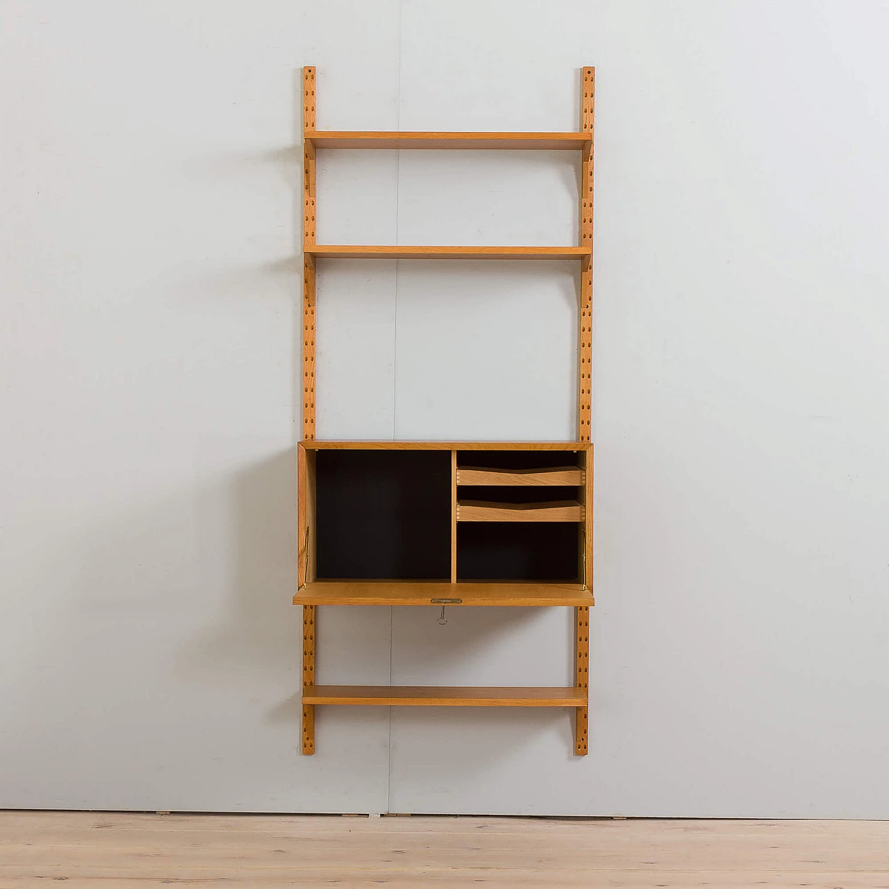 Oak wall cabinet with secretaire by Poul Cadovious, 1960s 18