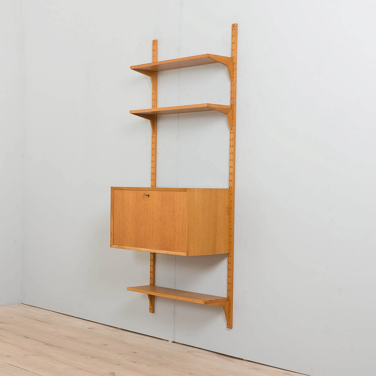 Oak wall cabinet with secretaire by Poul Cadovious, 1960s 21