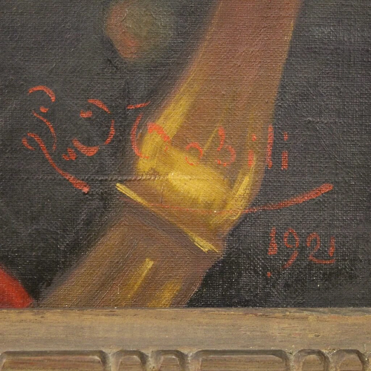 Portrait of a child standing on a chair, oil on canvas, 1921 3