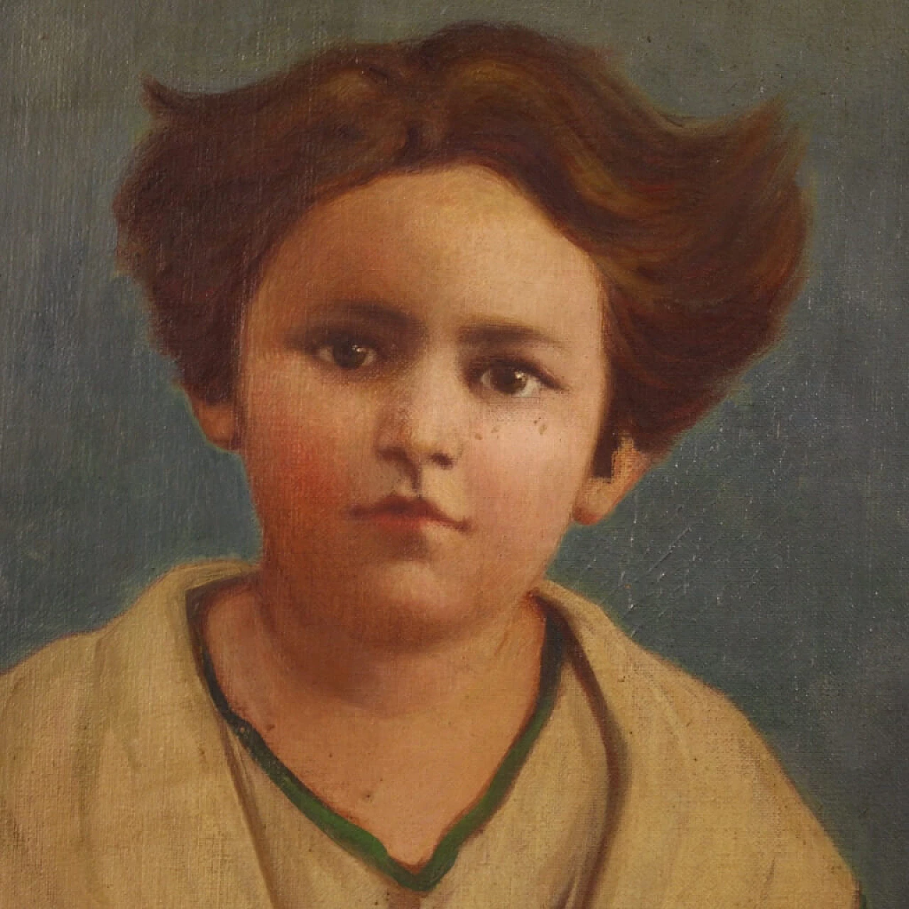 Portrait of a child standing on a chair, oil on canvas, 1921 7