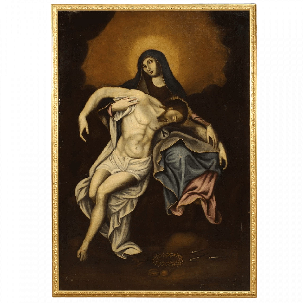 Pietà, dipinto a olio su tela, '700 13