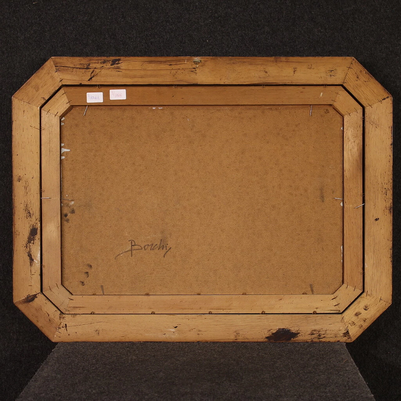 Landscape with building, oil on masonite, 1970s 5