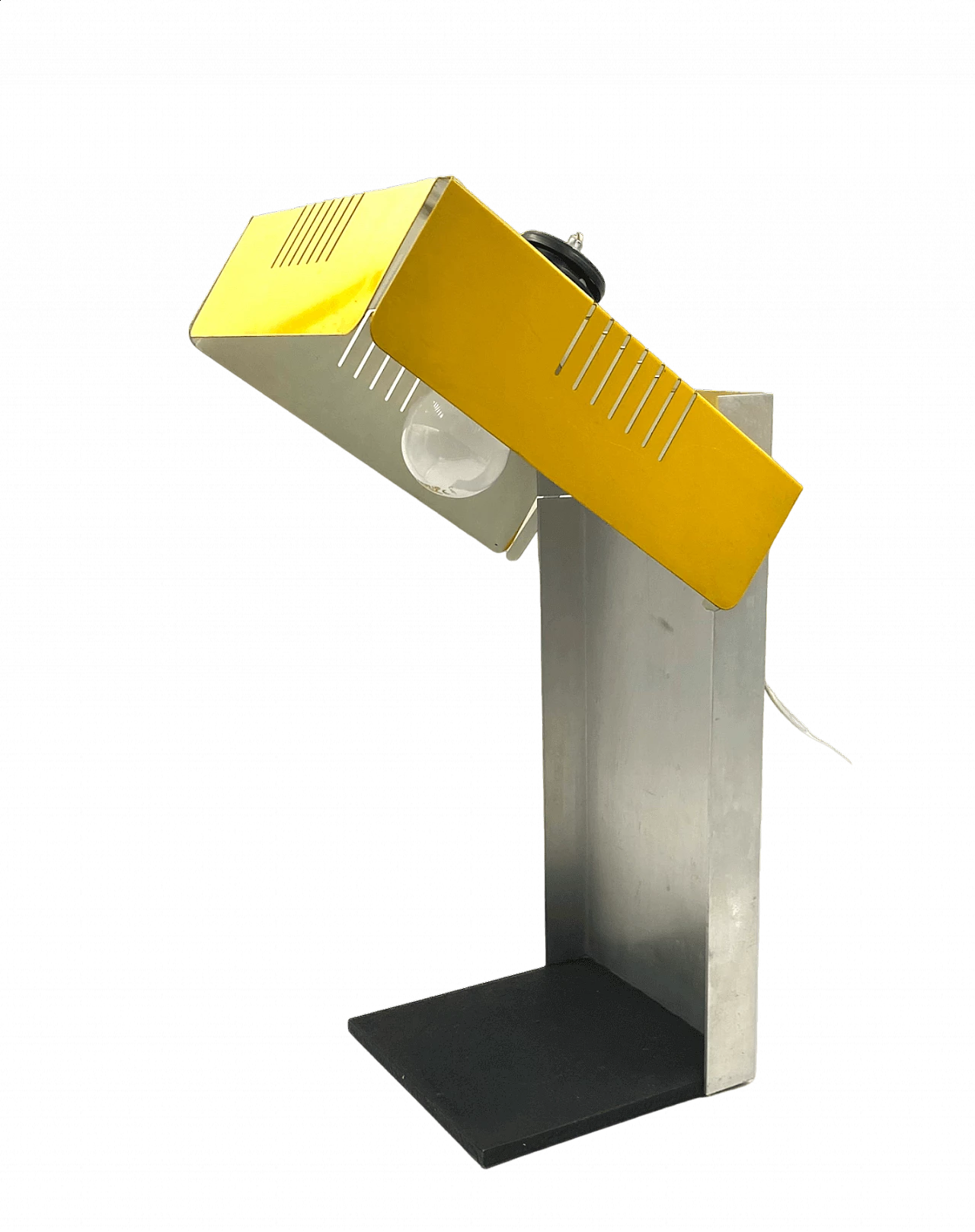 Space Age yellow cubic table lamp, 1970s 26