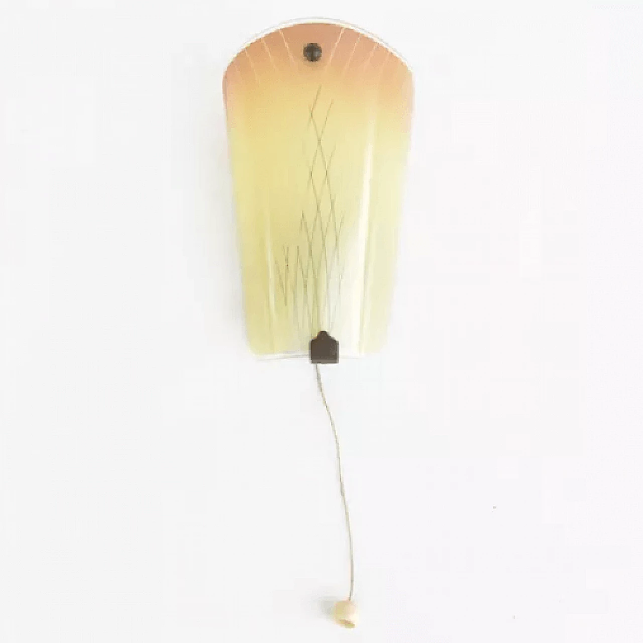 Single wall lamp in glass and brass by AKA Leuchten, 1950s 2