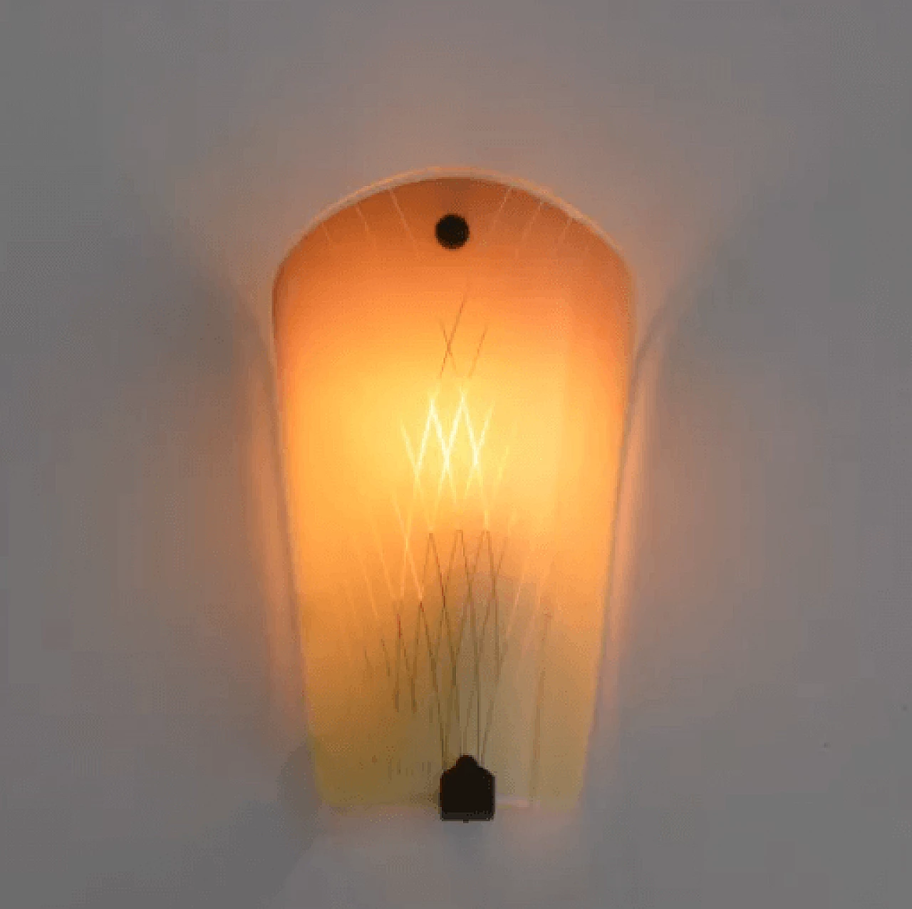 Single wall lamp in glass and brass by AKA Leuchten, 1950s 6