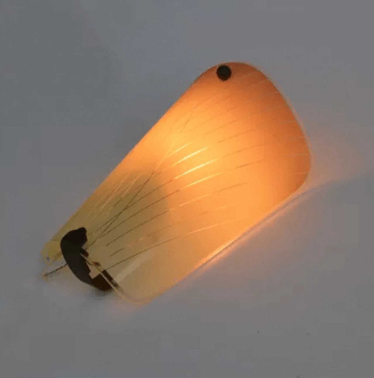 Single wall lamp in glass and brass by AKA Leuchten, 1950s 7