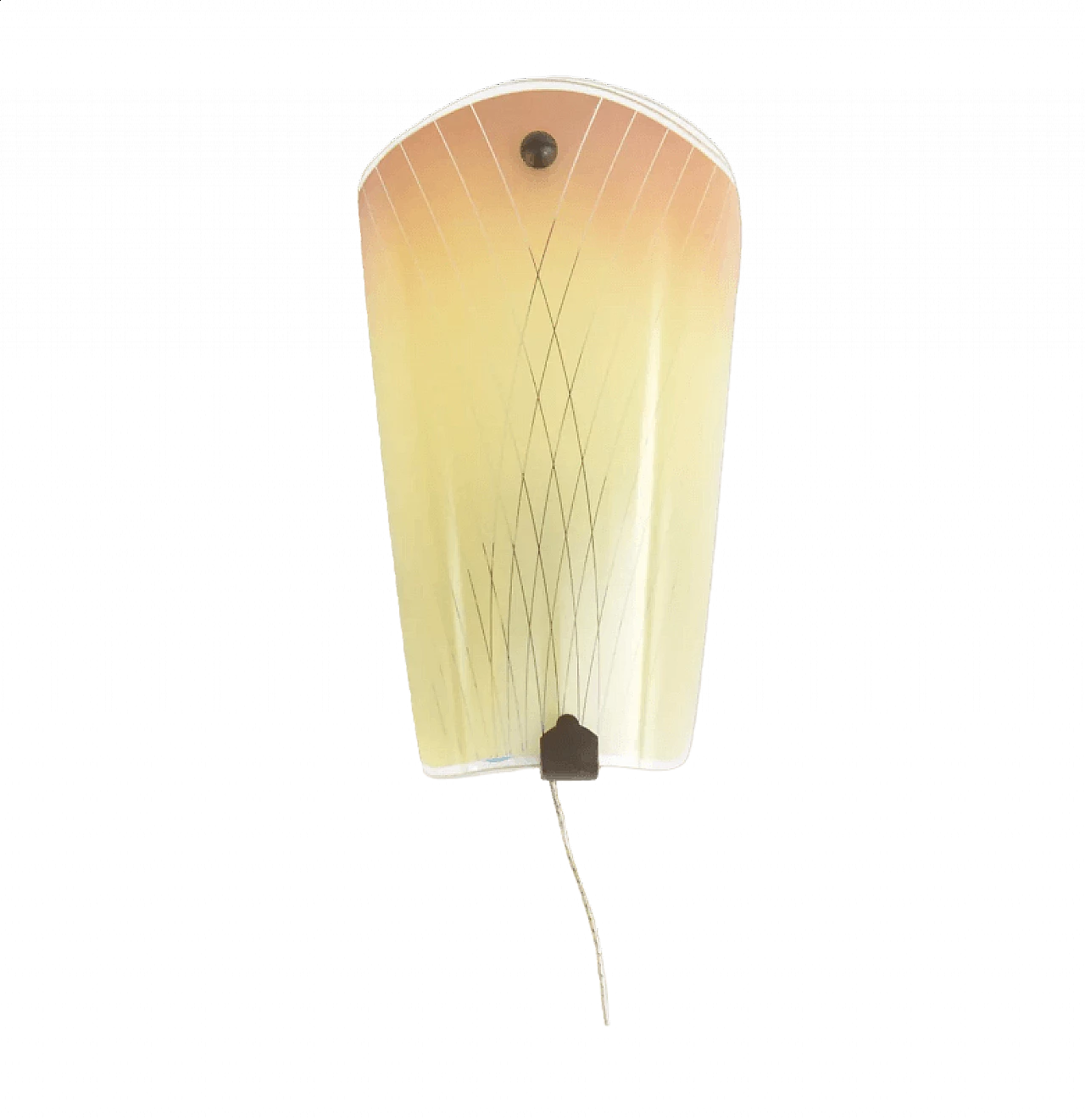Single wall lamp in glass and brass by AKA Leuchten, 1950s 8