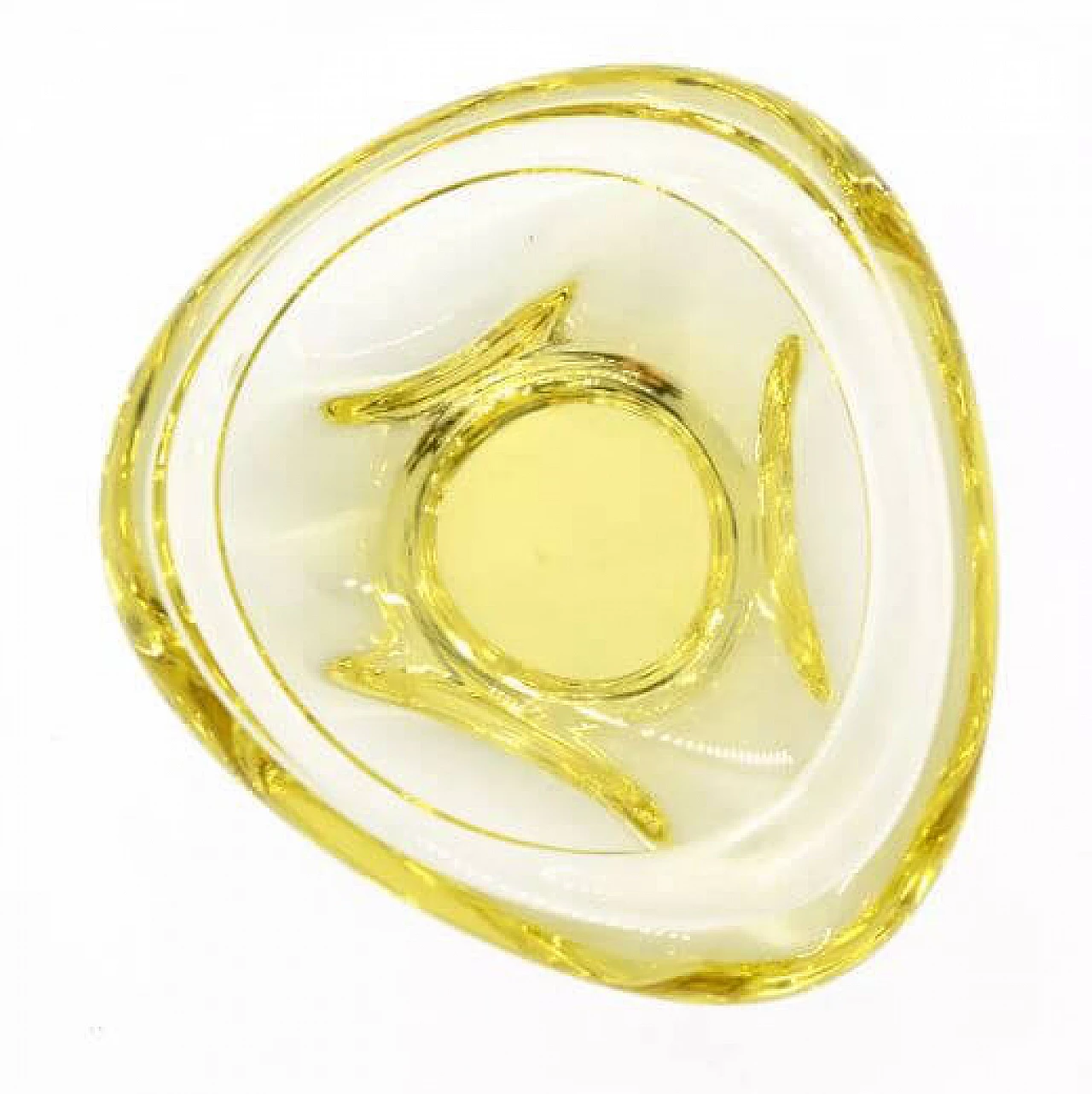 Glass ashtray by Miroslav Klinger for Zelezny Brod Sklo, 1960s 2