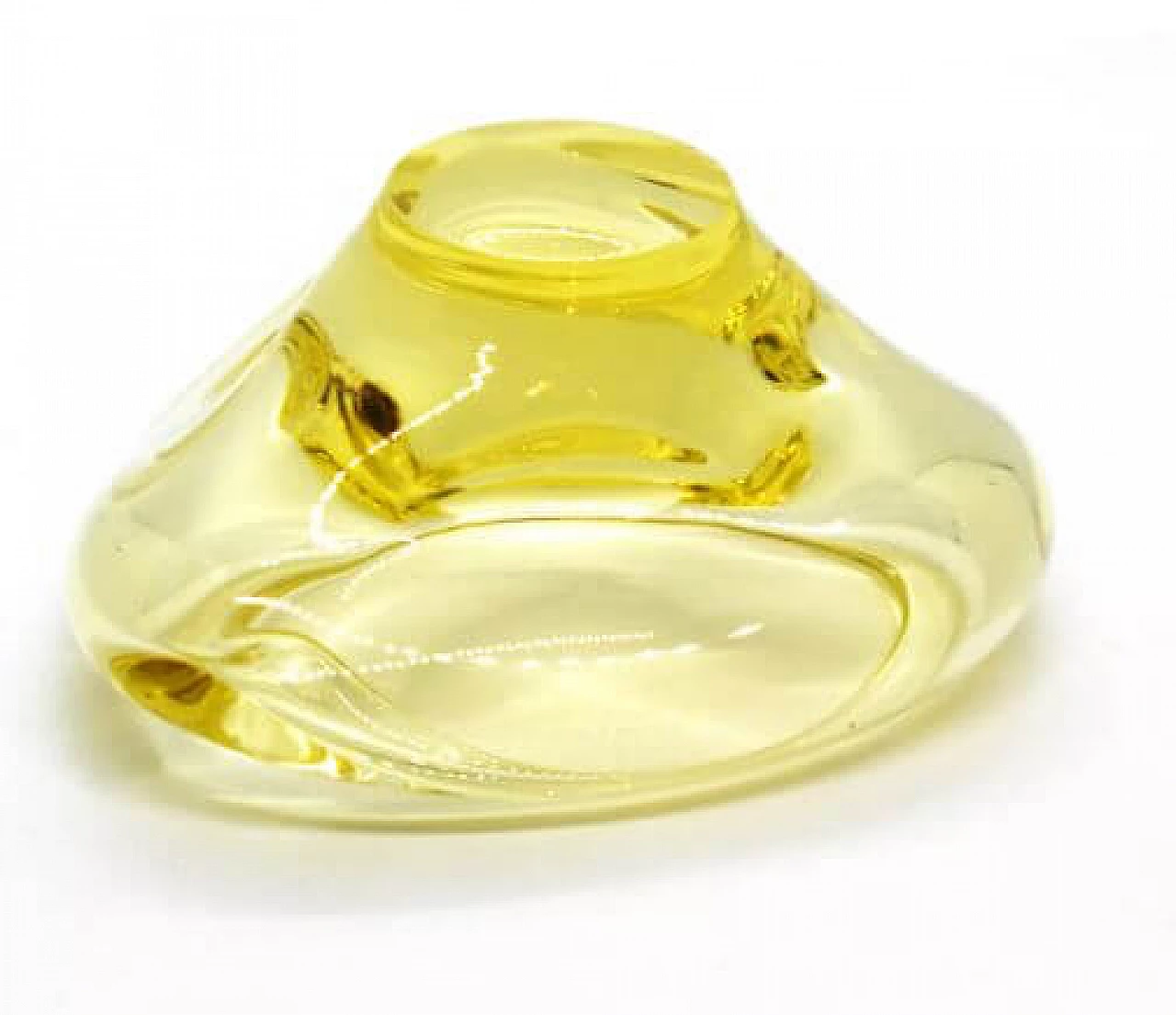 Glass ashtray by Miroslav Klinger for Zelezny Brod Sklo, 1960s 4