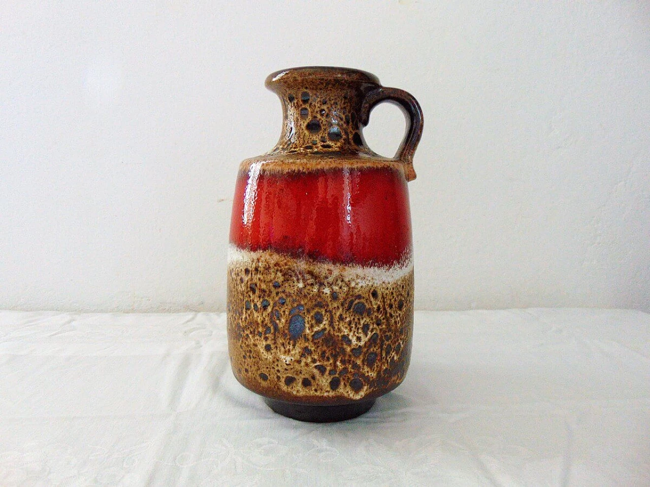 Vaso in terracotta e ceramica per West Germany, anni '70 1