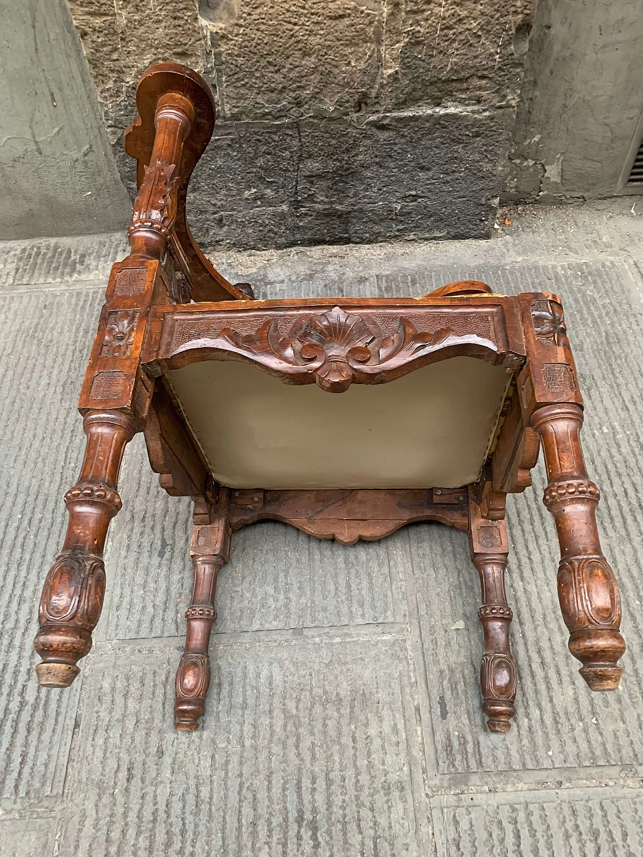 Renaissance style corner chair with carvings, 19th century 14