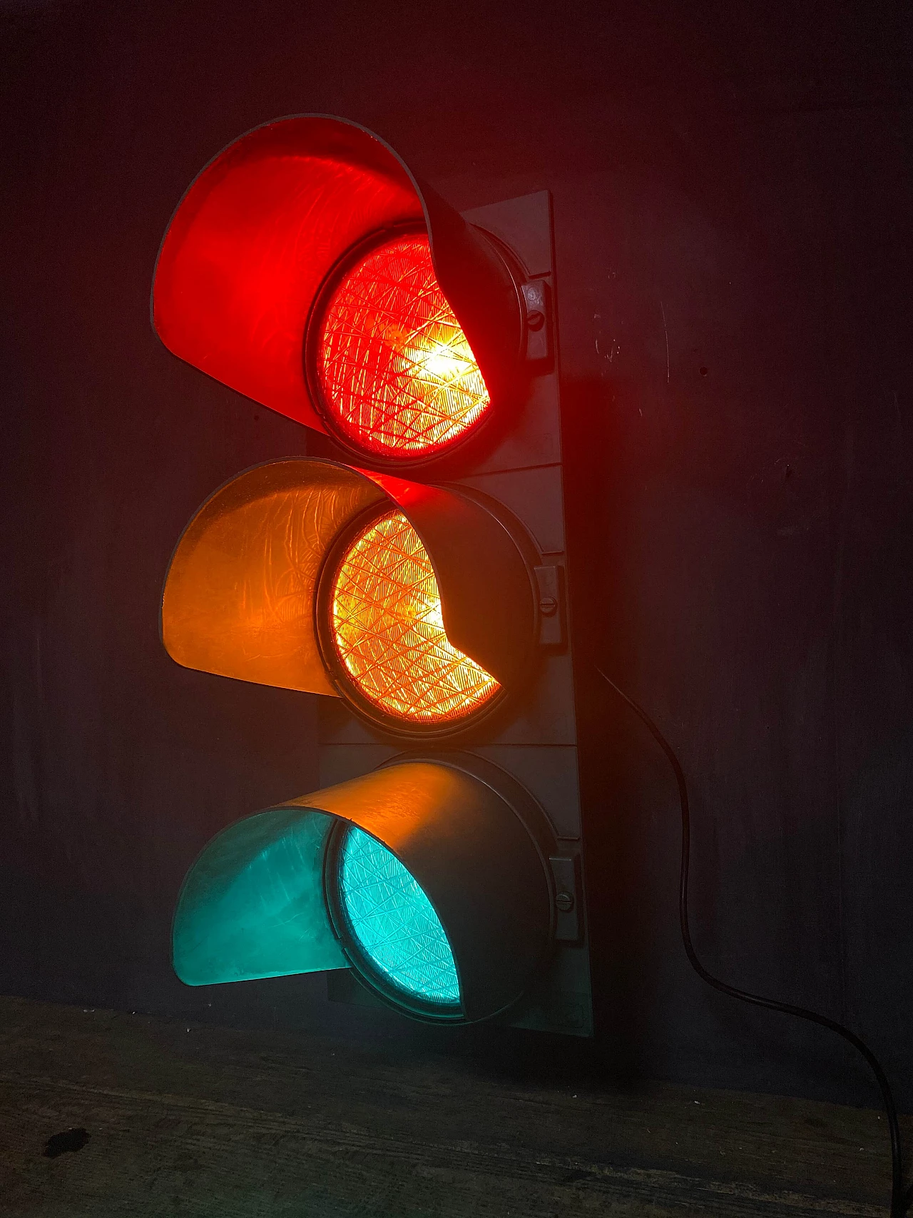 Traffic light usable as a wall lamp, 1990s 1