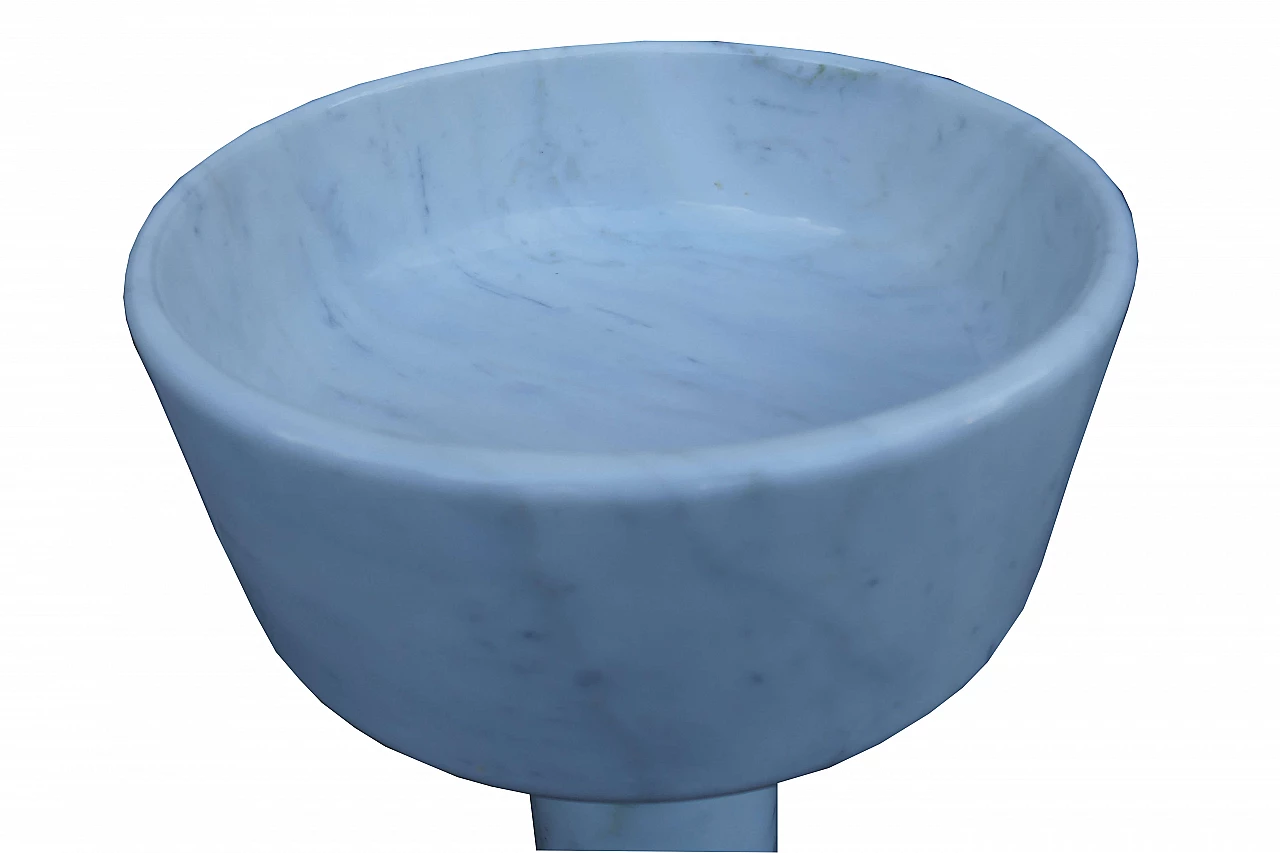 Carrara marble planter by Angelo Mangiarotti, 1970 2