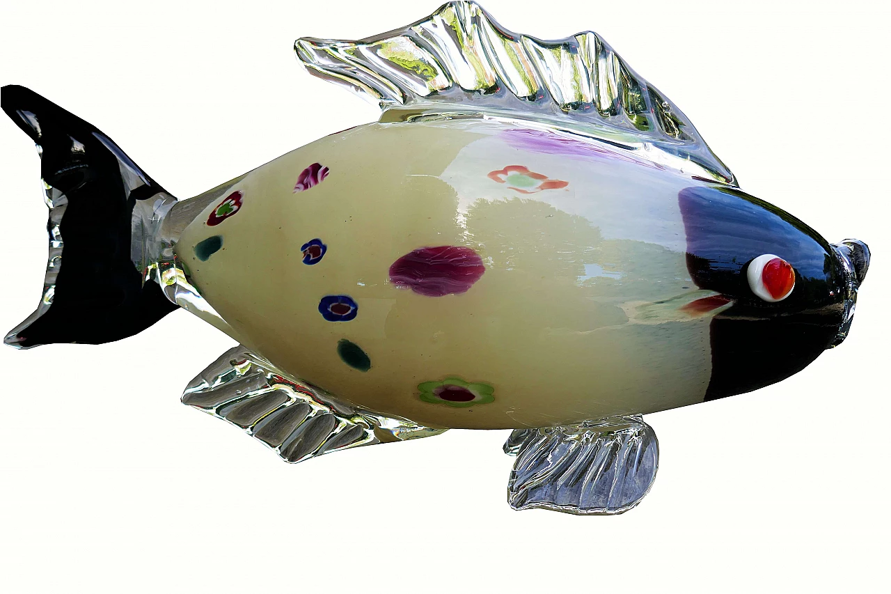 Glass fish sculpture attributed to Seguso, 1950s 1