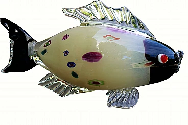 Glass fish sculpture attributed to Seguso, 1950s