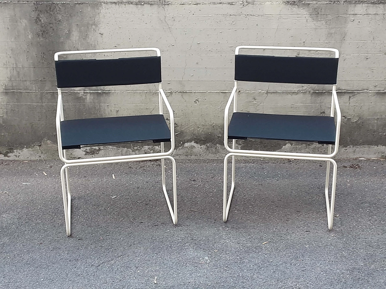 4 Metal and fabric Minny chairs by Giovanni Carini for Planula, 1970s 3