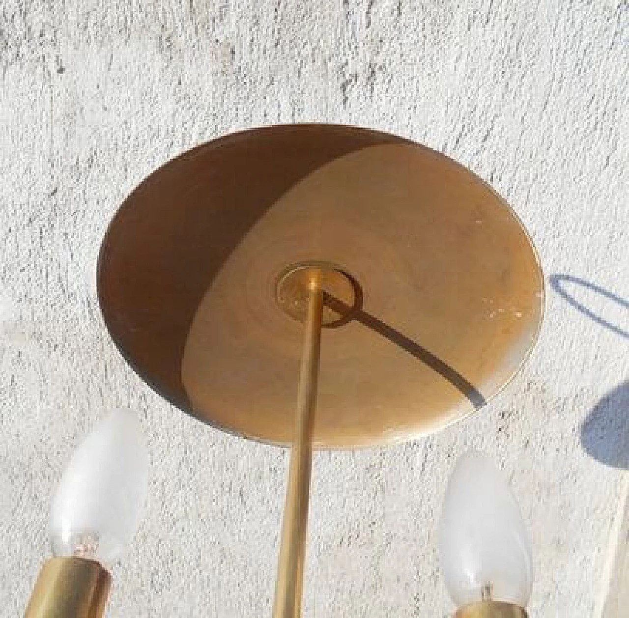 Lampada da tavolo in ottone nello stile di Angelo Lelli, anni '40 4