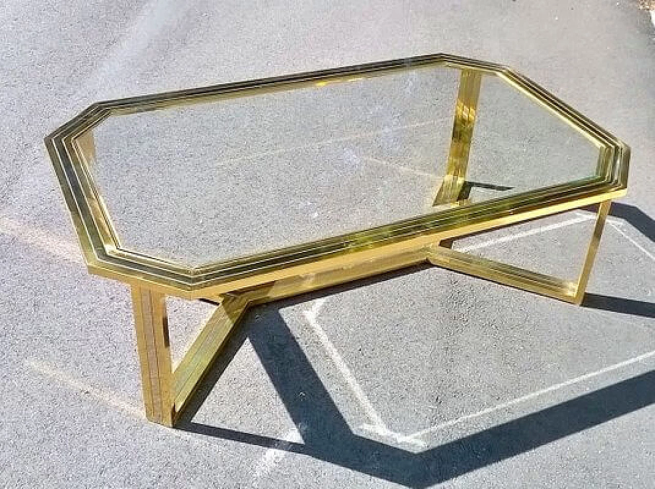 Brass coffee table, 1970s 1