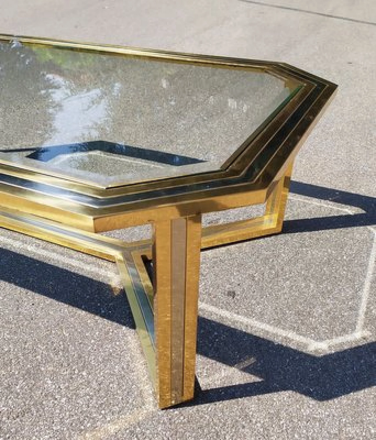 Brass coffee table, 1970s 5