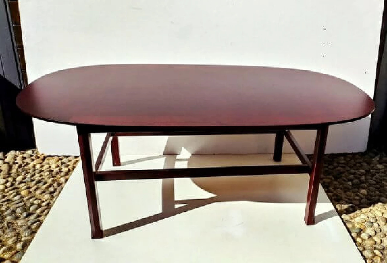 Tavolo in faggio tinto mogano di Ico & Luisa Parisi, anni '50 7