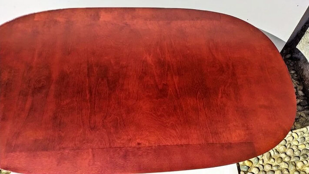 Tavolo in faggio tinto mogano di Ico & Luisa Parisi, anni '50 10