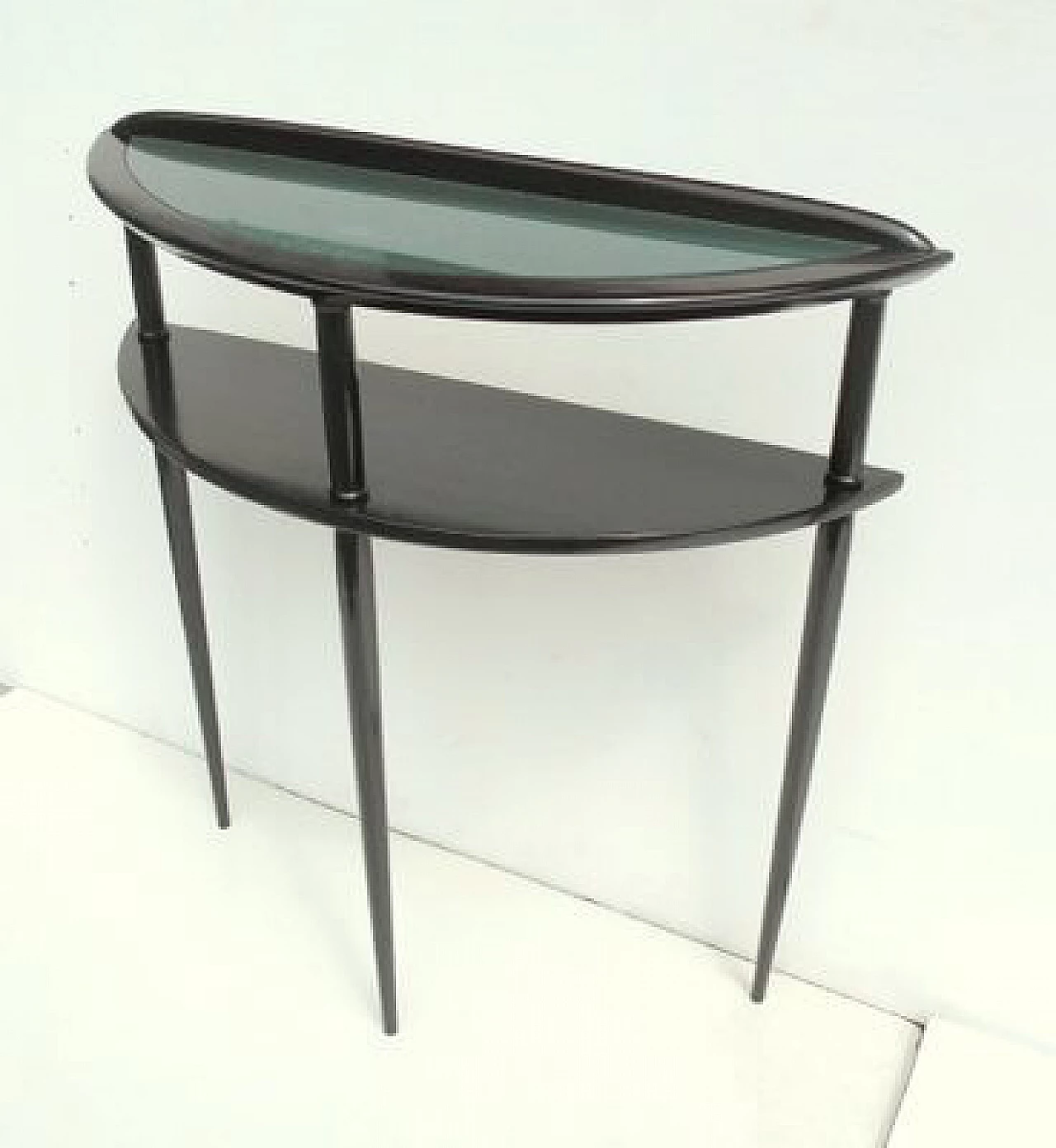 Mahogany console table with glass top attributed to Ico Parisi, 1950s 6
