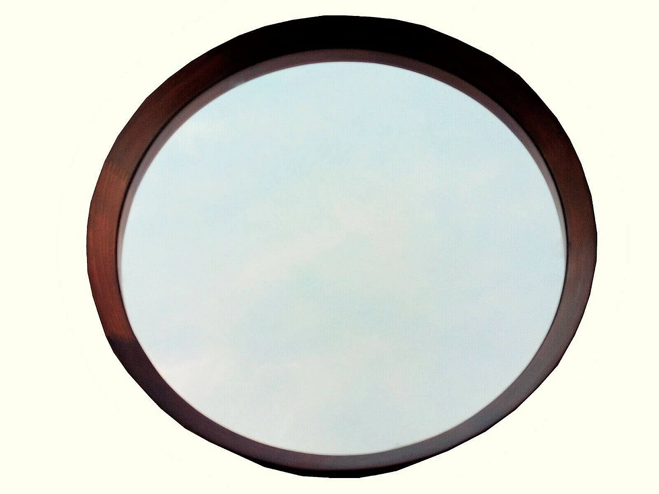 Teak mirror attributed to Saporiti production, 1960s 1