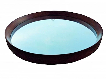 Teak mirror attributed to Saporiti production, 1960s