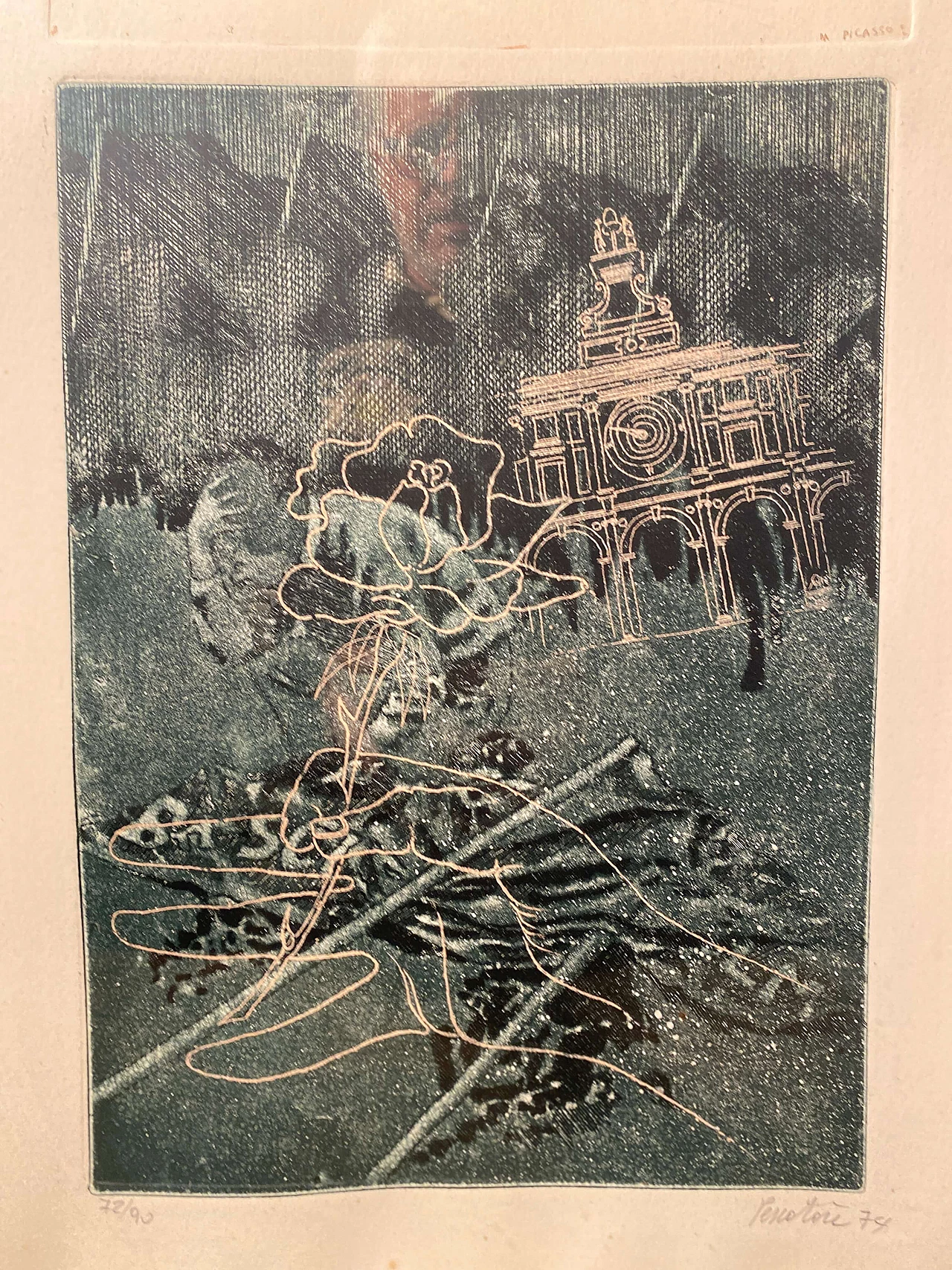 Lithographic composition by Pescatori, 1970s 2