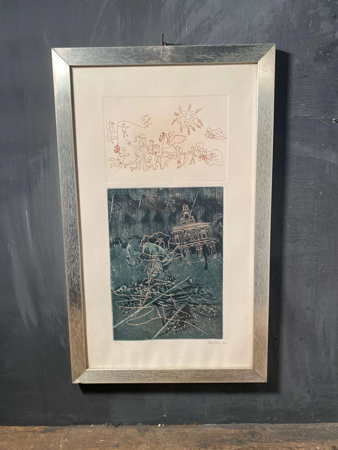 Lithographic composition by Pescatori, 1970s 9