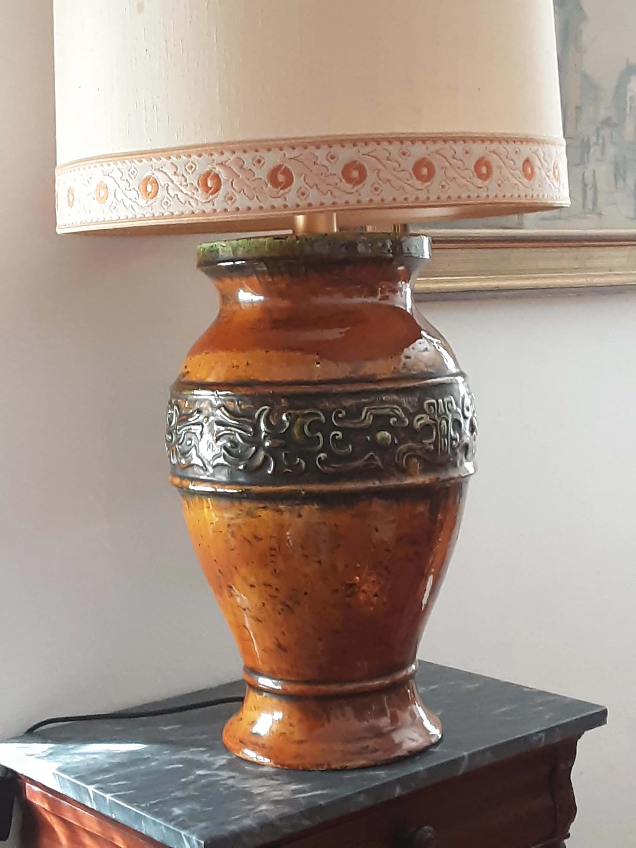 Lampada in ceramica per Zaccagnini, anni '60 2