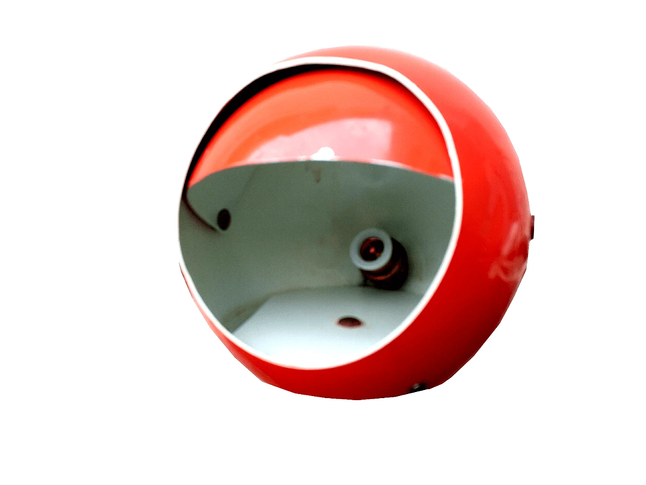 Lampada da tavolo in metallo rosso di Stilux, anni '70 4