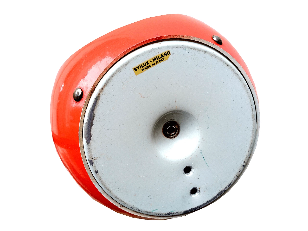 Lampada da tavolo in metallo rosso di Stilux, anni '70 8