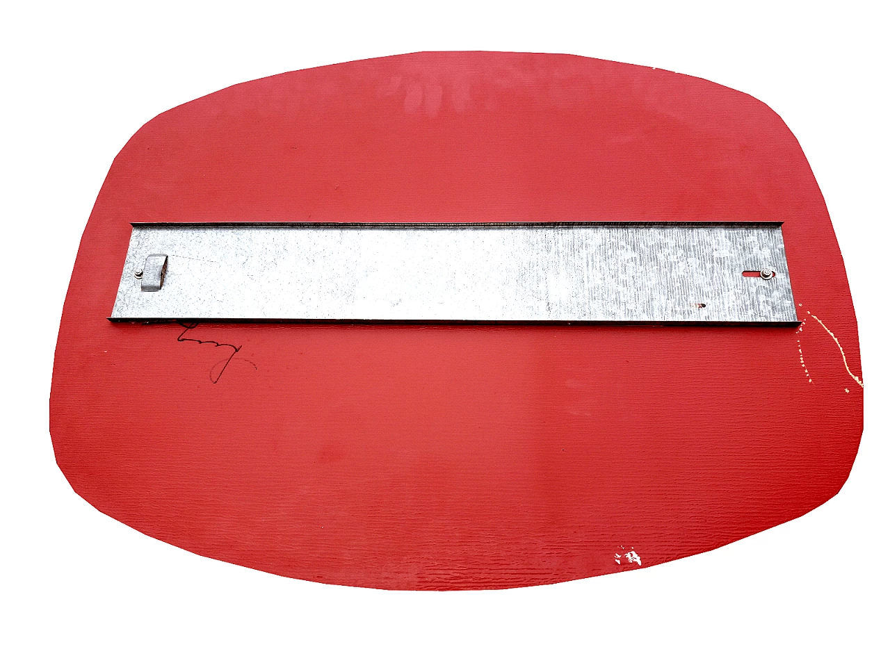 Specchio ovale con cornice azzurra, anni '60 10