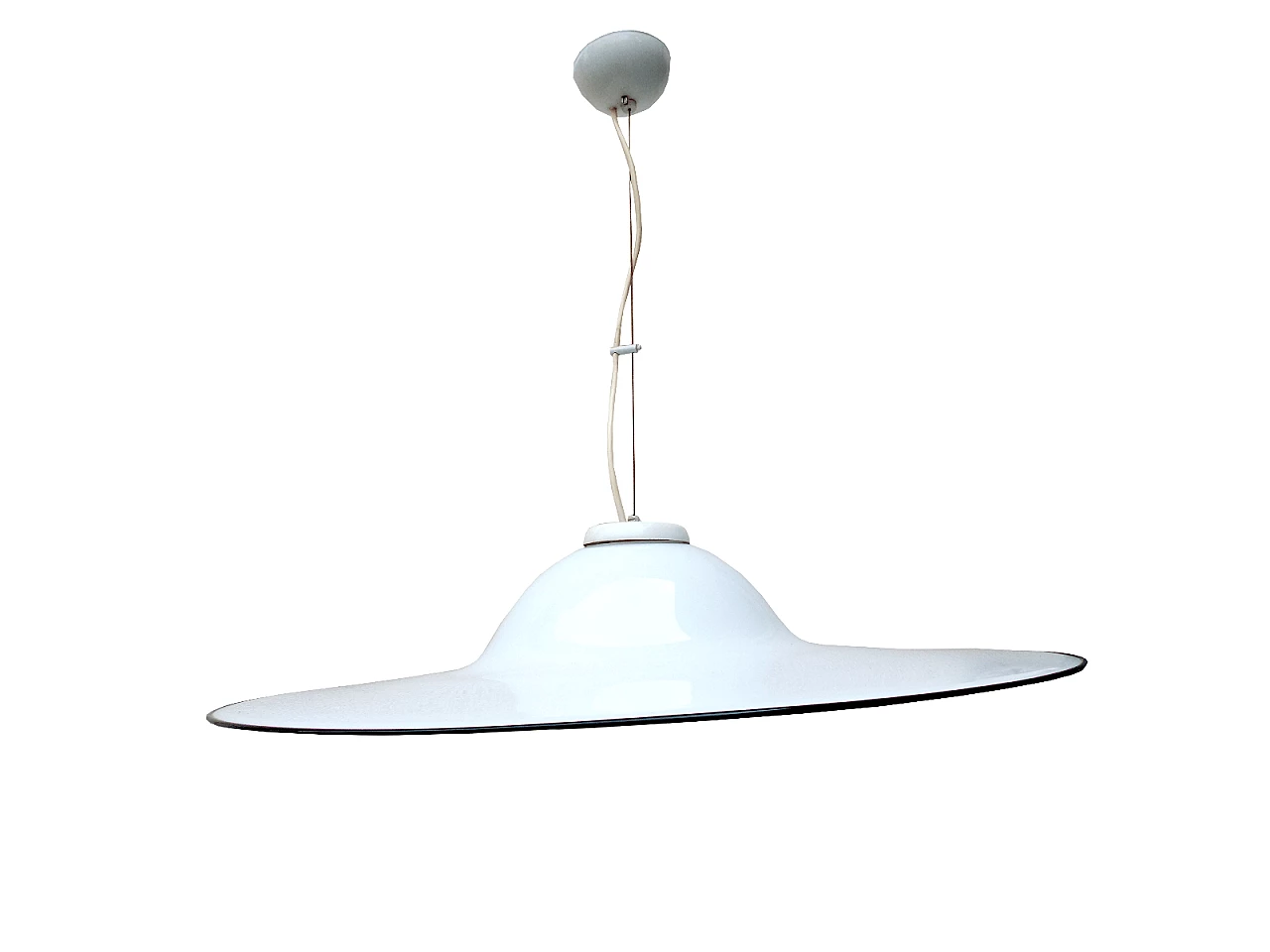 Milky glass lamp, 1970s 4