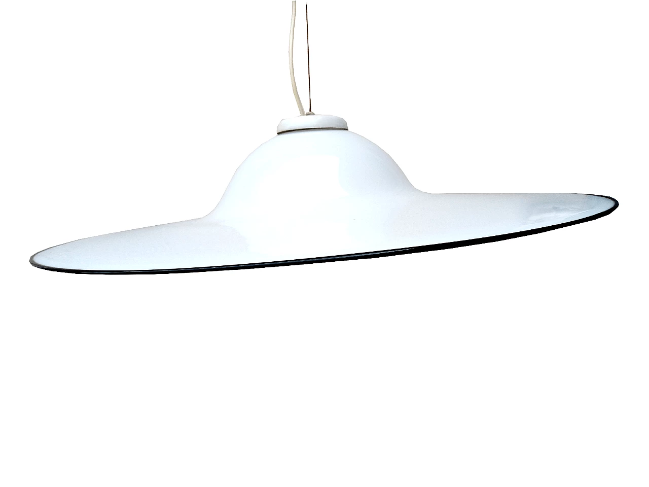 Milky glass lamp, 1970s 6